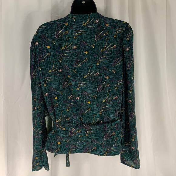 ModCloth Women's Wrap Around Floral Top Size Large - Picture 2 of 8